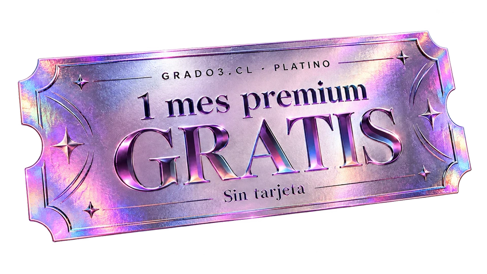 GRADO3.CL · Platino. 1 mes premium GRATIS. Sin tarjeta.